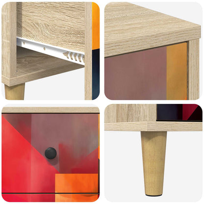Bedside Cabinet HEESCH 2 pcs Sonoma Oak 36 x 33 x 60 cm