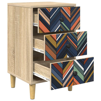 Bedside Cabinet OMMEN Sonoma Oak 36 x 33 x 60 cm