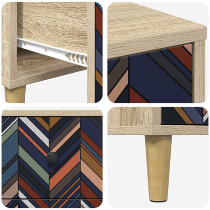 Bedside Cabinet OMMEN 2 pcs Sonoma Oak 36 x 33 x 60 cm