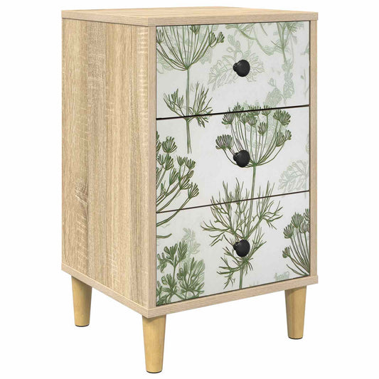 Bedside Cabinet GOTHA Sonoma Oak 36 x 33 x 60 cm