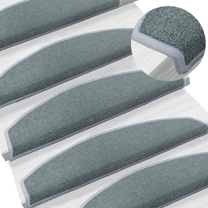 Self-adhesive Stair Mats 15 pcs 80 x 24.5 x 3.5 cm Sea Blue