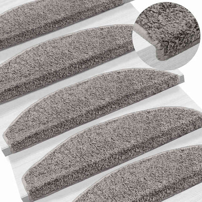 Self-adhesive Stair Mats 15 pcs 80 x 24.5 x 3.5 cm Grey