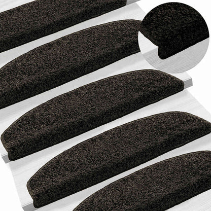 Self-adhesive Stair Mats 15 pcs 80 x 24.5 x 3.5 cm Anthracite
