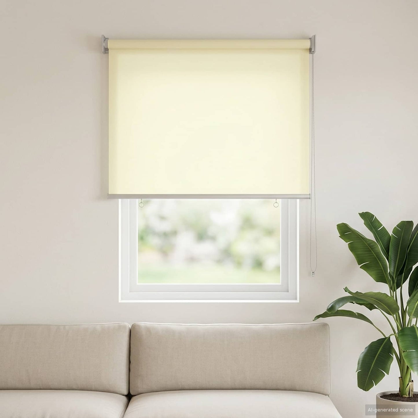 Outdoor Roller Blind UV Protection Cream 65 x 140 cm (W x H)