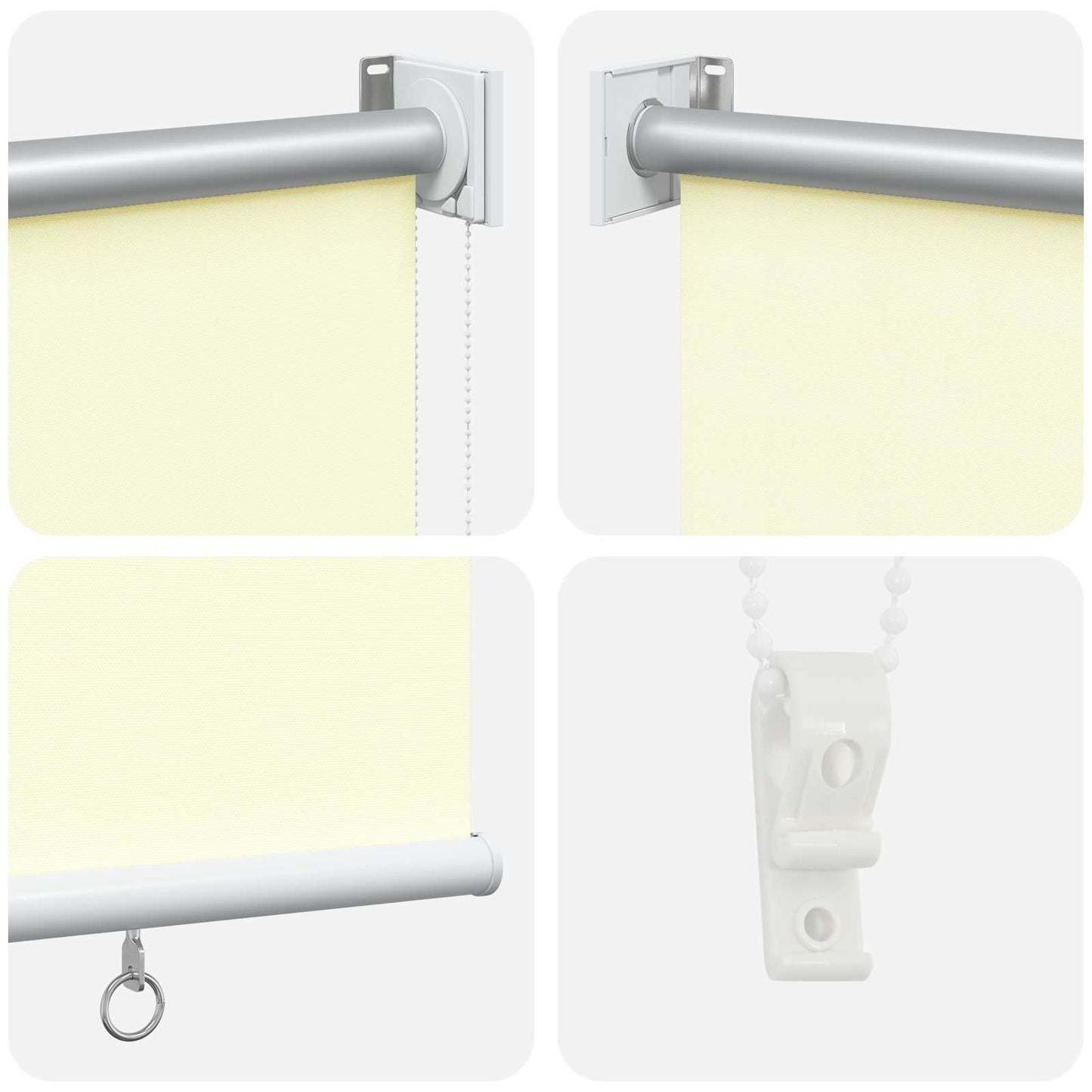 Outdoor Roller Blind UV Protection Cream 145 x 140 cm (W x H)