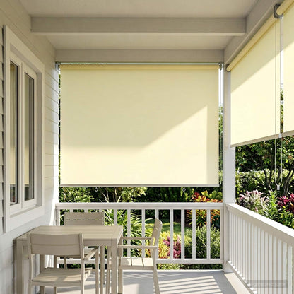 Outdoor Roller Blind UV Protection Cream 145 x 140 cm (W x H)