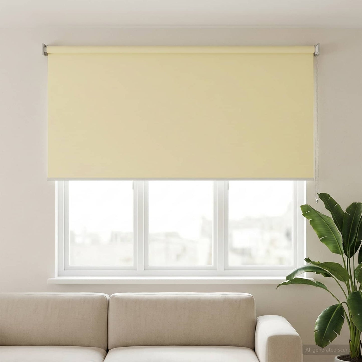 Outdoor Roller Blind UV Protection Cream 165 x 140 cm (W x H)