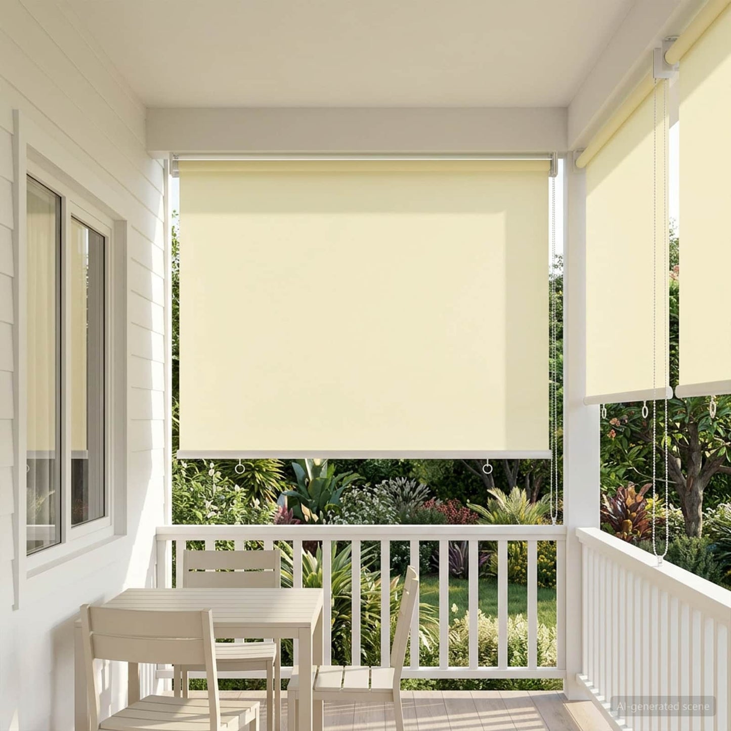 Outdoor Roller Blind UV Protection Cream 65 x 230 cm (W x H)