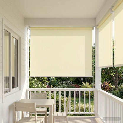 Outdoor Roller Blind UV Protection Cream 65 x 230 cm (W x H)