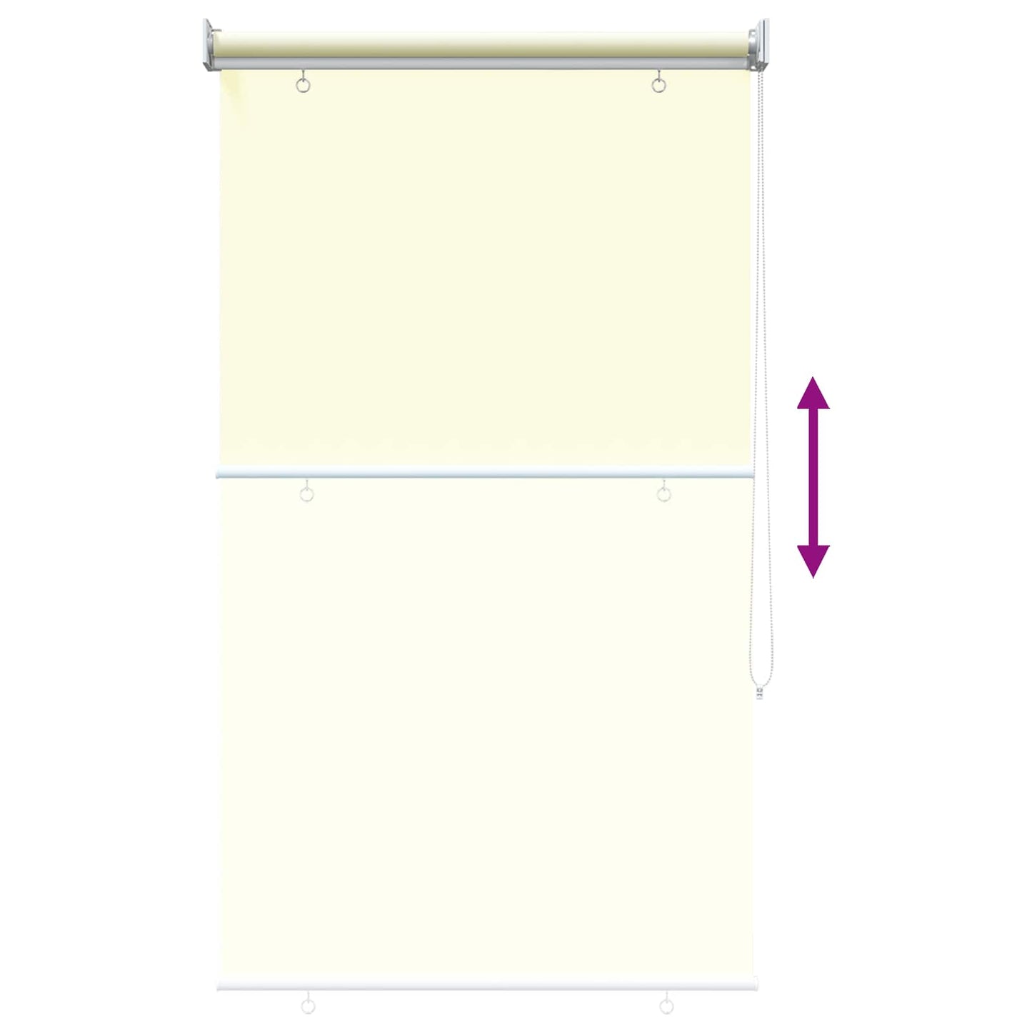 Outdoor Roller Blind UV Protection Cream 65 x 230 cm (W x H)