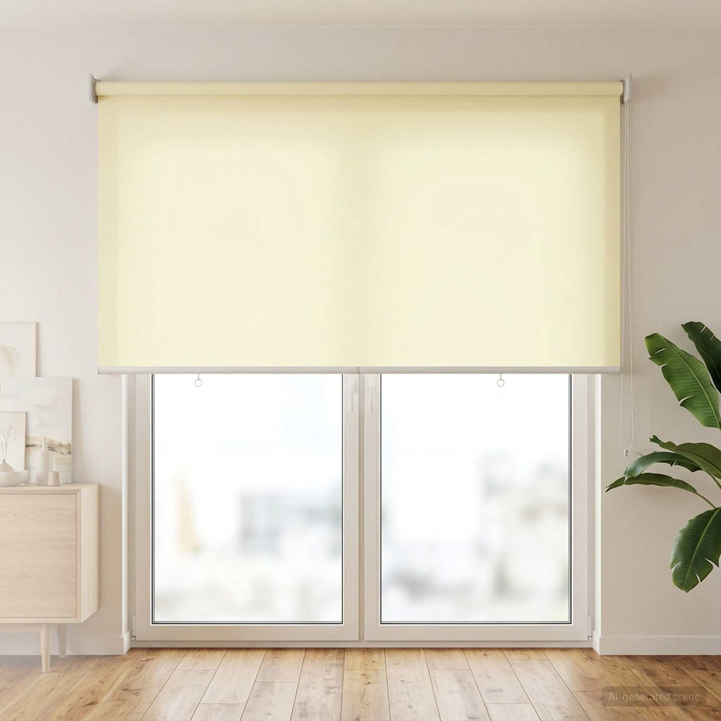 Outdoor Roller Blind UV Protection Cream 105 x 230 cm (W x H)