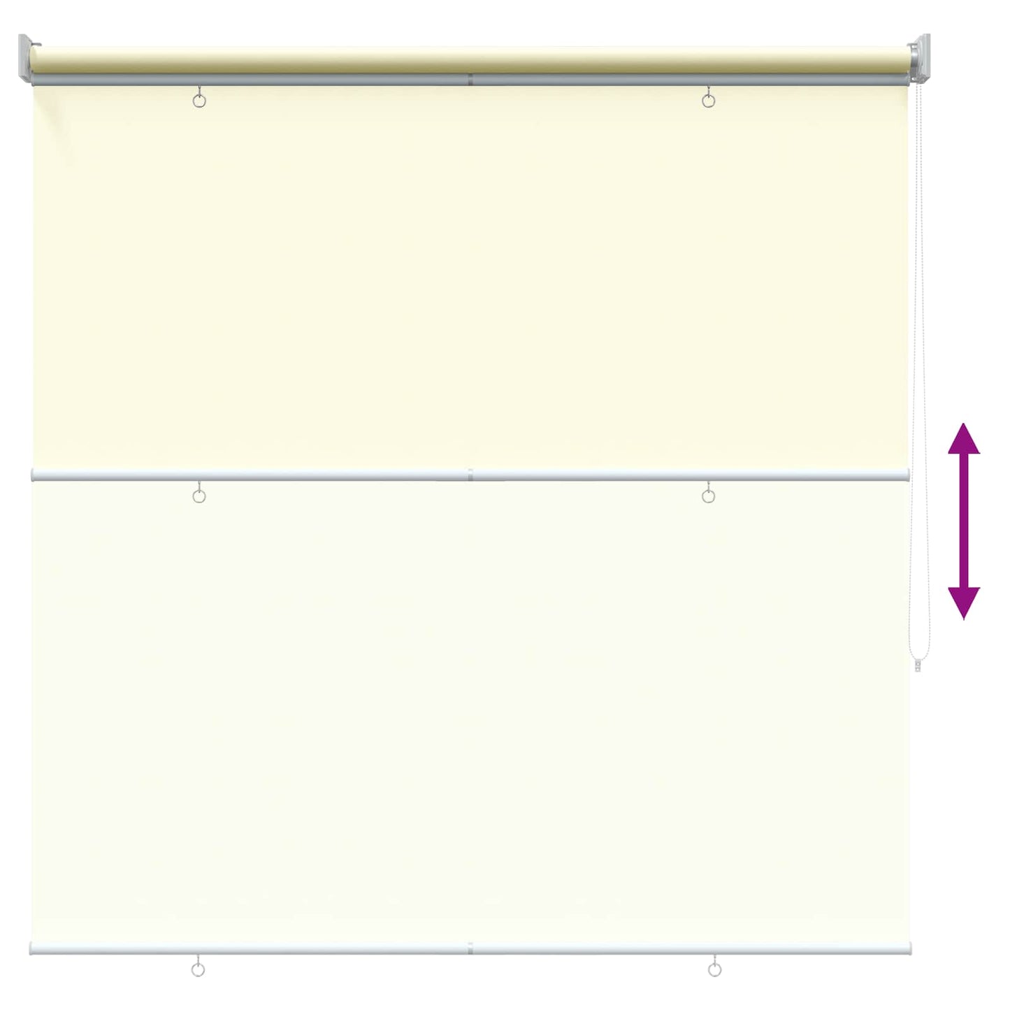 Outdoor Roller Blind UV Protection Cream 105 x 230 cm (W x H)
