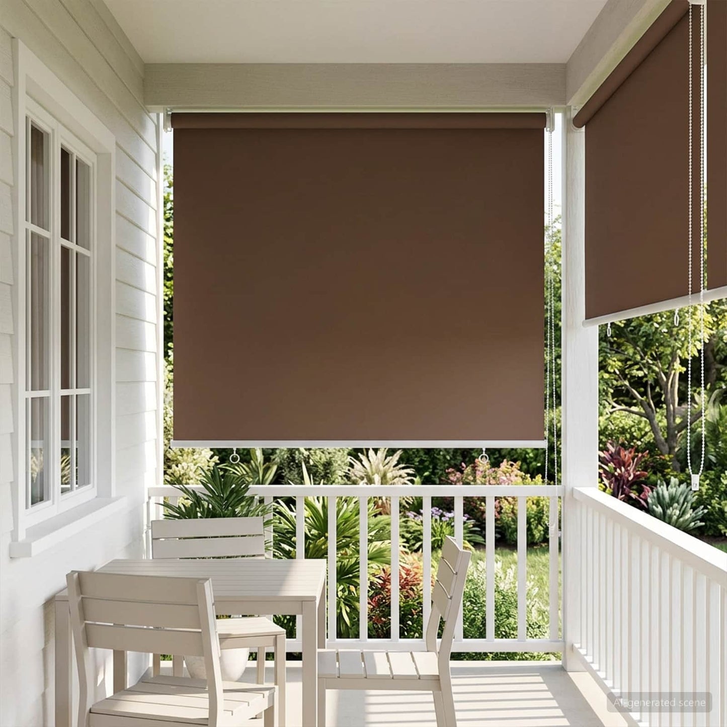 Outdoor Roller Blind UV Protection Taupe 65 x 140 cm (W x H)