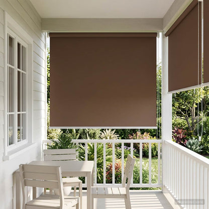 Outdoor Roller Blind UV Protection Taupe 65 x 140 cm (W x H)