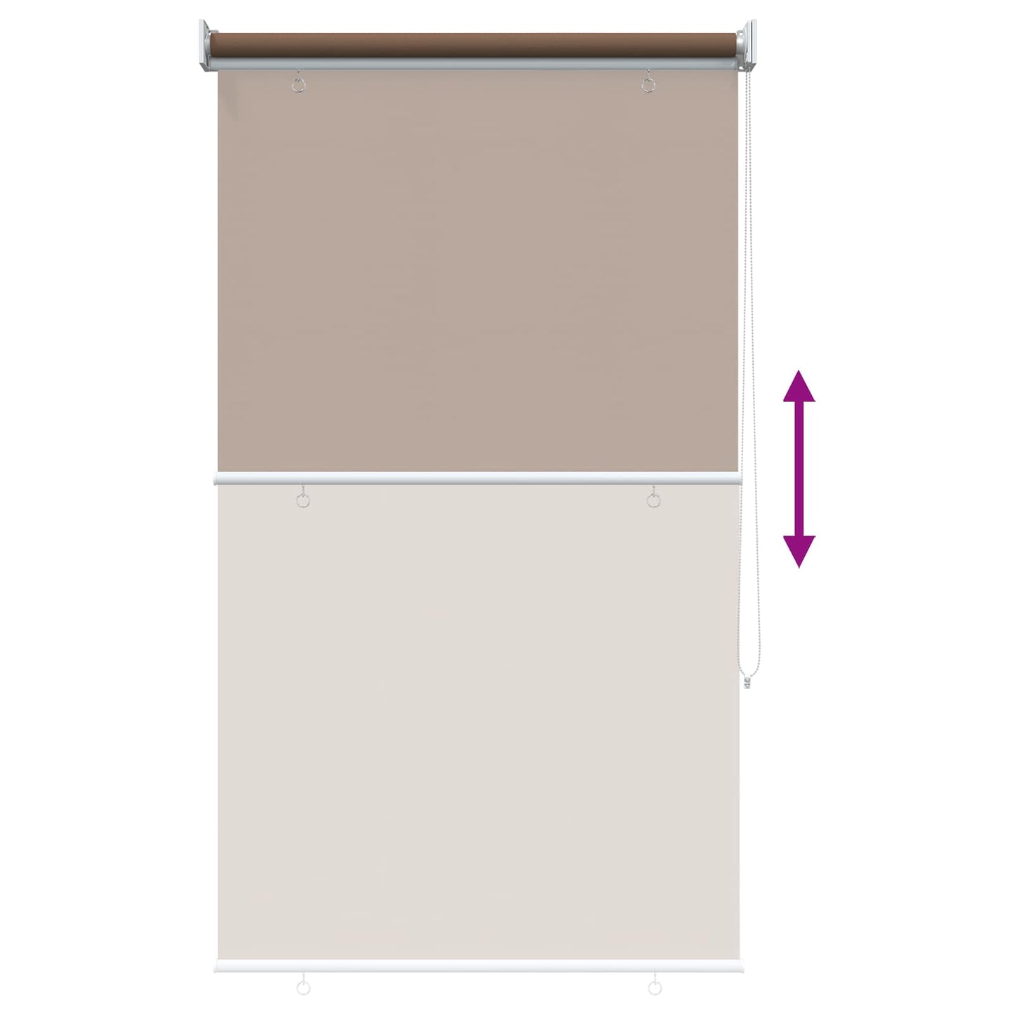 Outdoor Roller Blind UV Protection Taupe 85 x 140 cm (W x H)