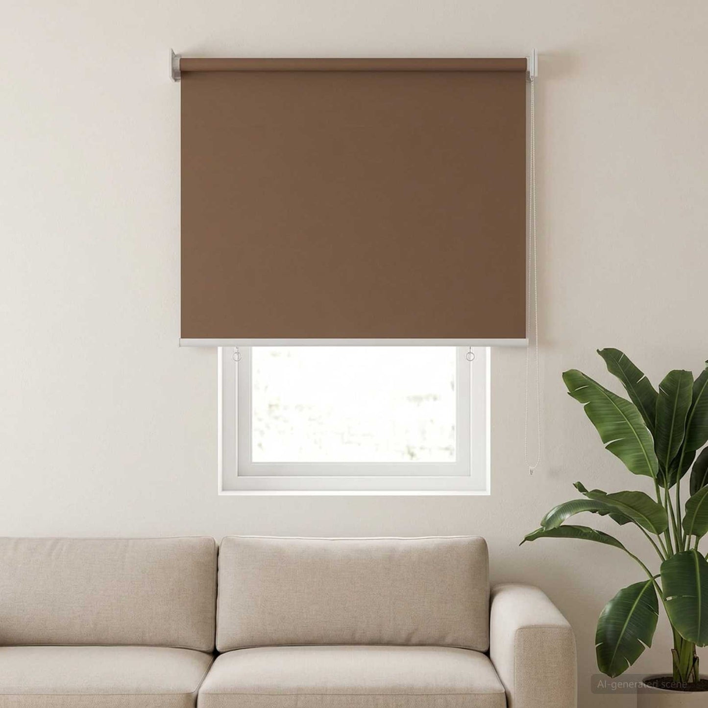 Outdoor Roller Blind UV Protection Taupe 105 x 140 cm (W x H)