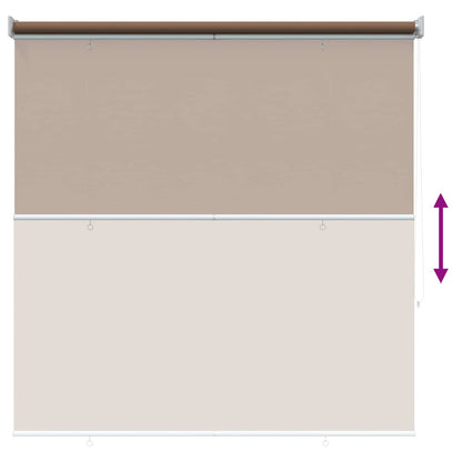 Outdoor Roller Blind UV Protection Taupe 125 x 140 cm (W x H)