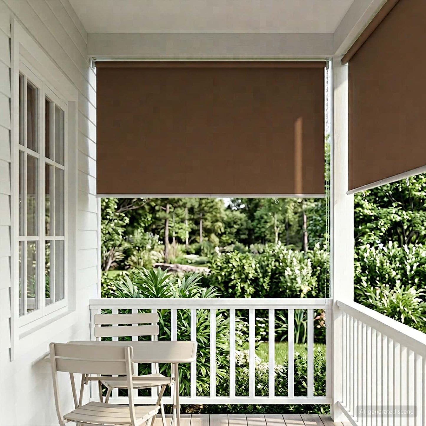 Outdoor Roller Blind UV Protection Taupe 145 x 140 cm (W x H)