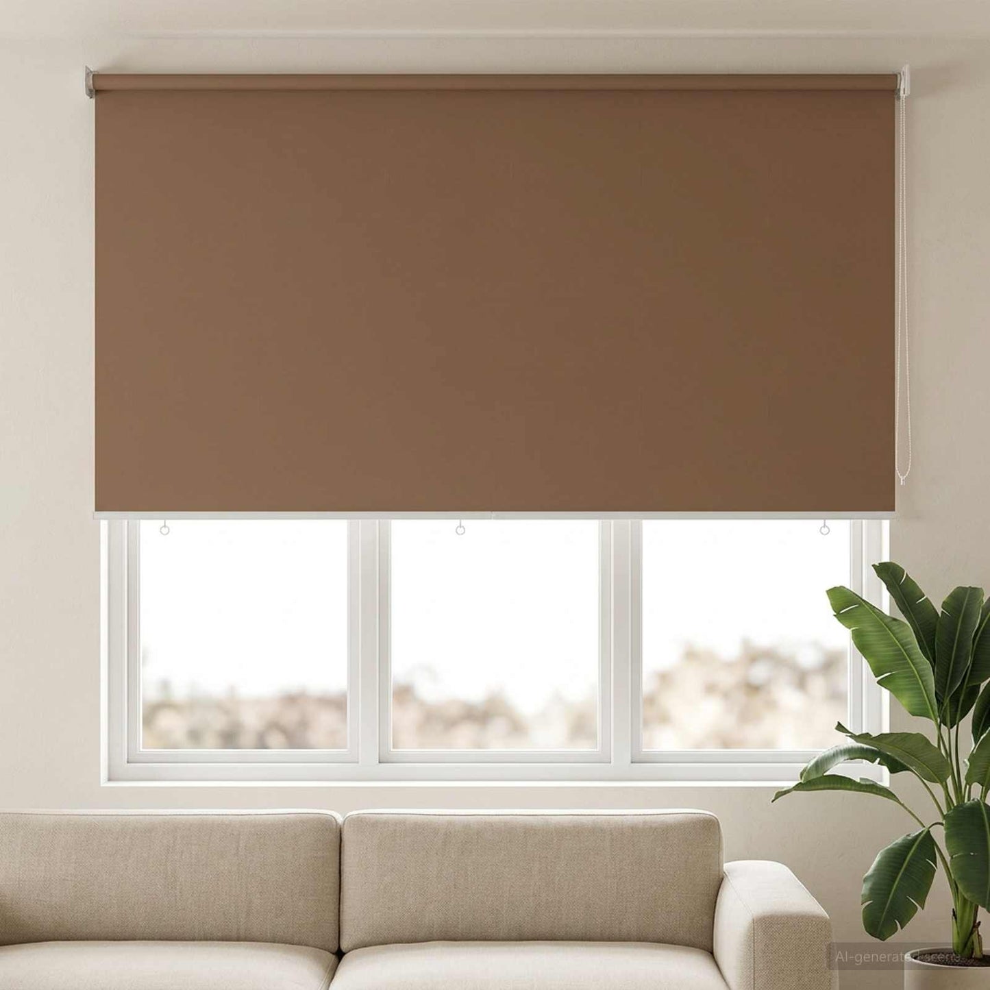 Outdoor Roller Blind UV Protection Taupe 165 x 140 cm (W x H)