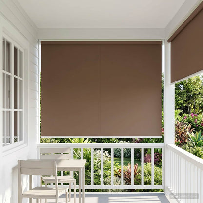 Outdoor Roller Blind UV Protection Taupe 205 x 140 cm (W x H)
