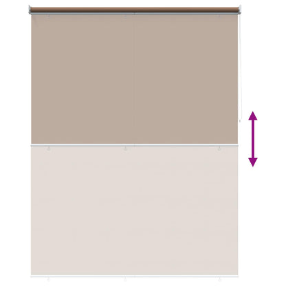 Outdoor Roller Blind UV Protection Taupe 205 x 140 cm (W x H)