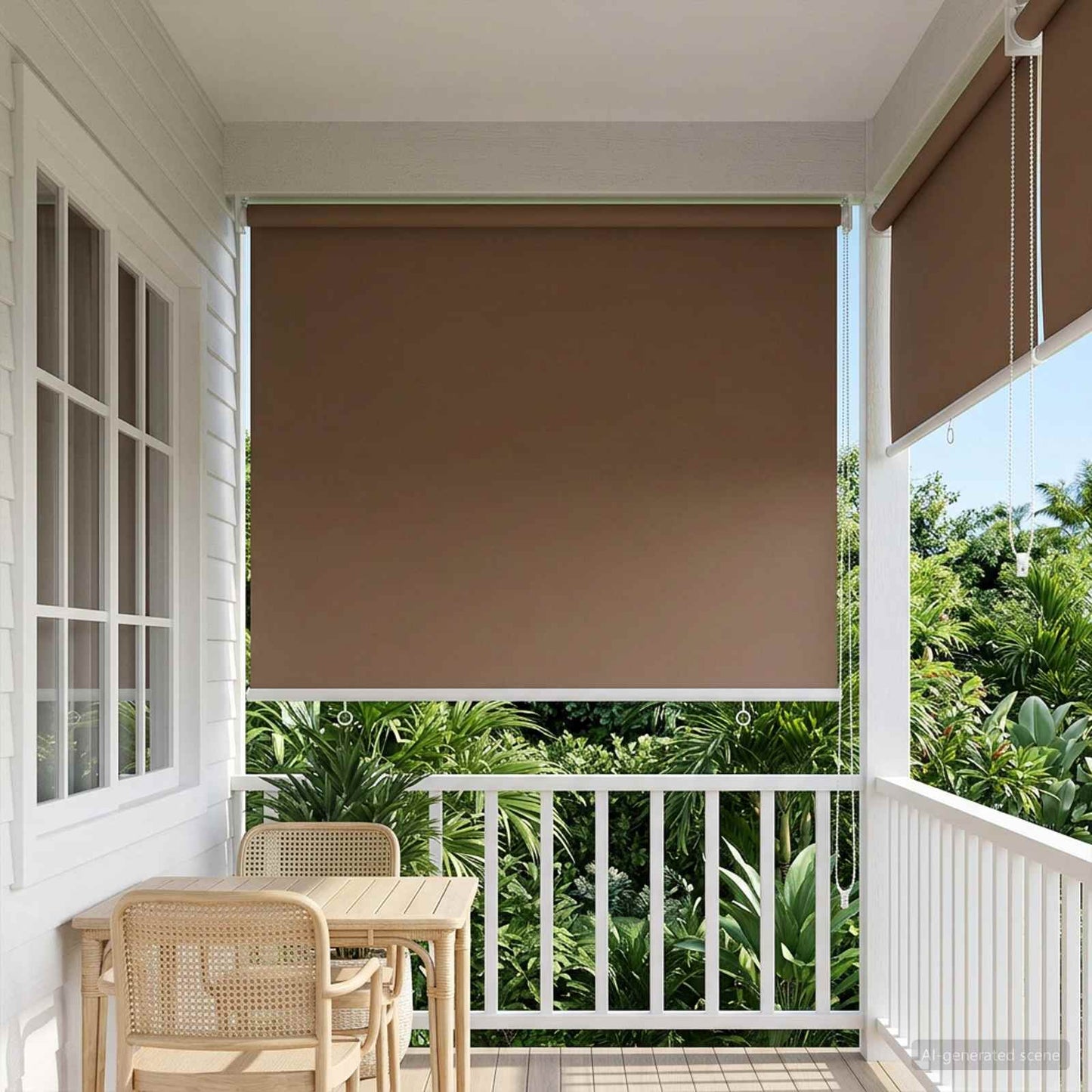 Outdoor Roller Blind UV Protection Taupe 65 x 230 cm (W x H)