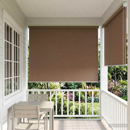 Outdoor Roller Blind UV Protection Taupe 165 x 230 cm (W x H)