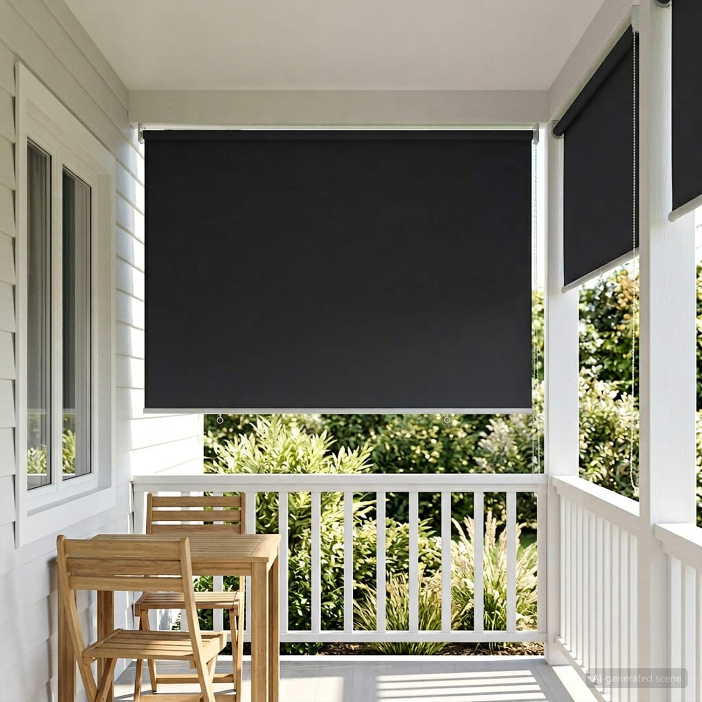 Outdoor Roller Blind UV Protection Anthracite Polyester