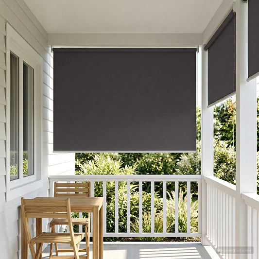 Outdoor Roller Blind UV Protection Anthracite Polyester