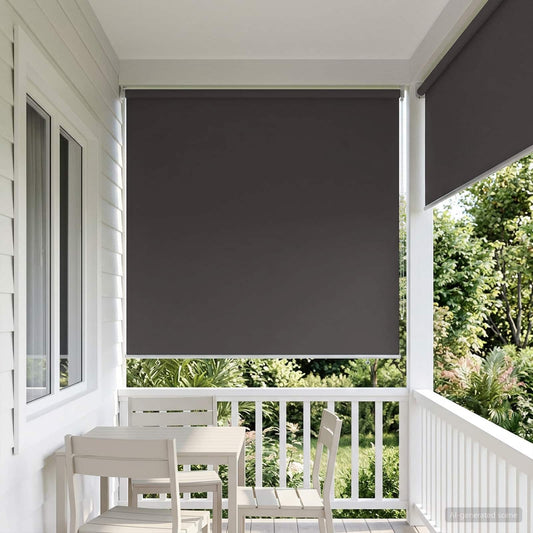 Outdoor Roller Blind UV Protection Anthracite Polyester