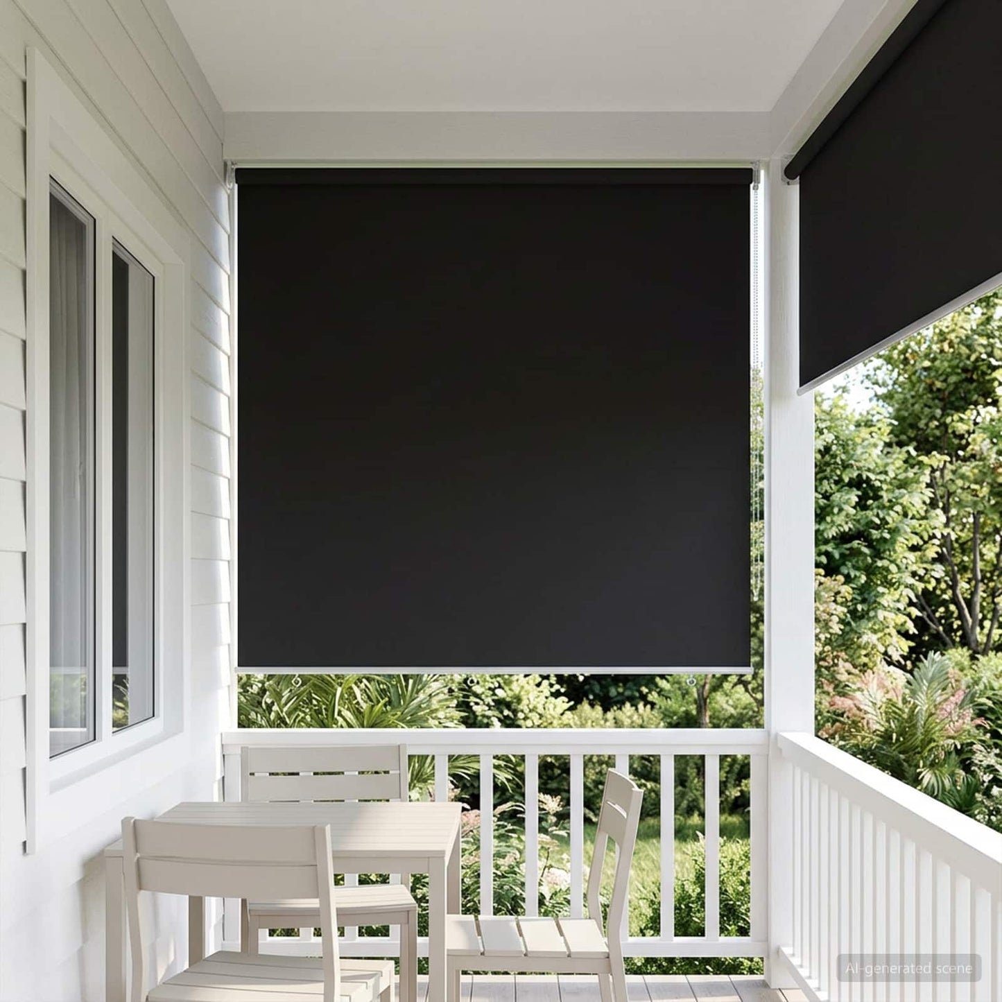 Outdoor Roller Blind UV Protection Anthracite Polyester