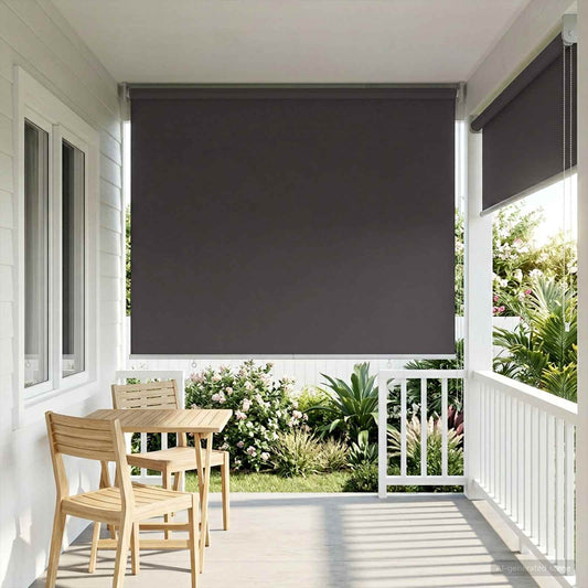 Outdoor Roller Blind UV Protection Anthracite Polyester
