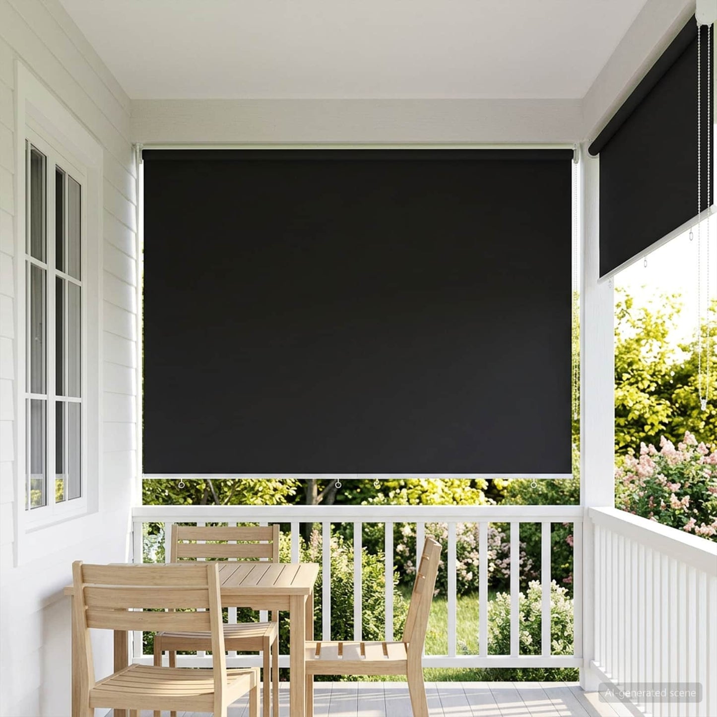 Outdoor Roller Blind UV Protection Anthracite Polyester