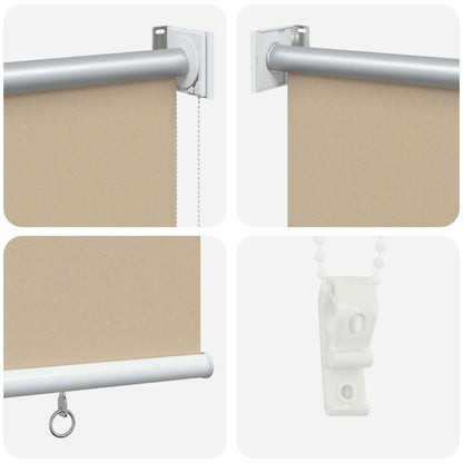 Outdoor Roller Blind UV Protection Beige 65 x 140 cm (W x H)