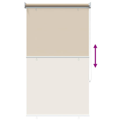 Outdoor Roller Blind UV Protection Beige 65 x 140 cm (W x H)
