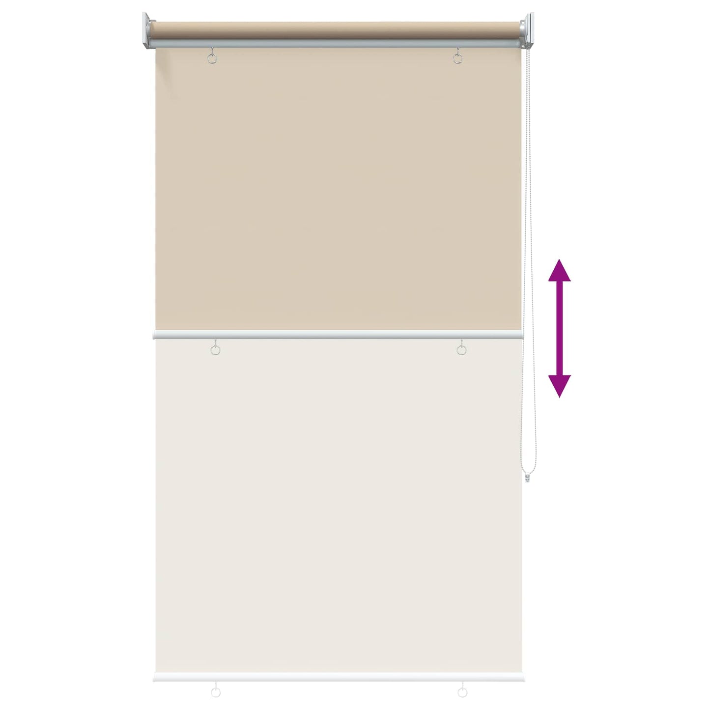Outdoor Roller Blind UV Protection Beige 85 x 140 cm (W x H)