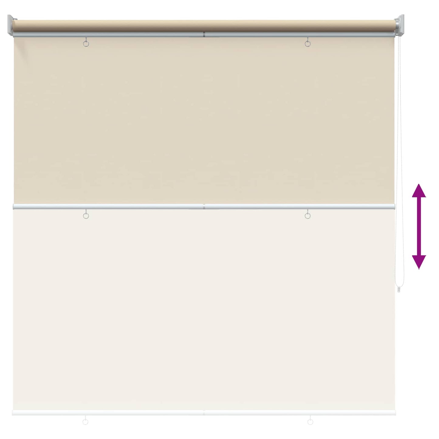Outdoor Roller Blind UV Protection Beige 125 x 140 cm (W x H)