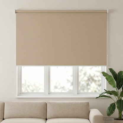 Outdoor Roller Blind UV Protection Beige 165 x 140 cm (W x H)