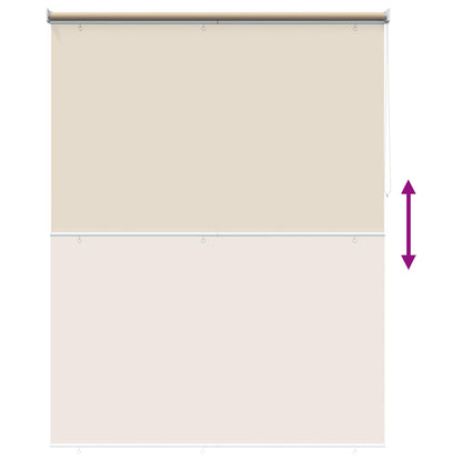 Outdoor Roller Blind UV Protection Beige 165 x 140 cm (W x H)