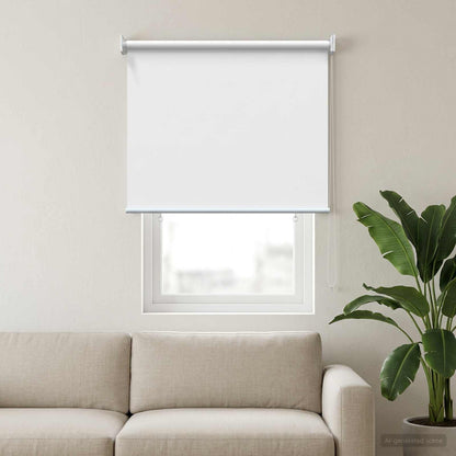 Outdoor Roller Blind UV Protection White 65 x 140 cm (W x H)