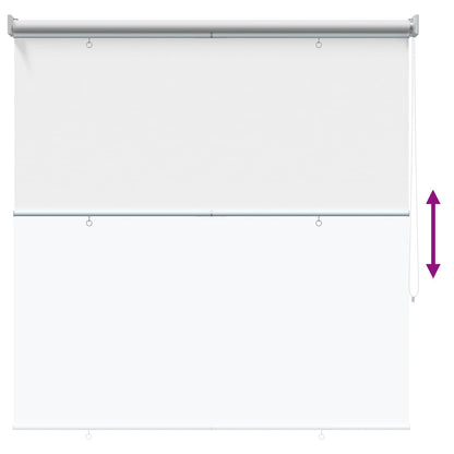 Outdoor Roller Blind UV Protection White 125 x 140 cm (W x H)