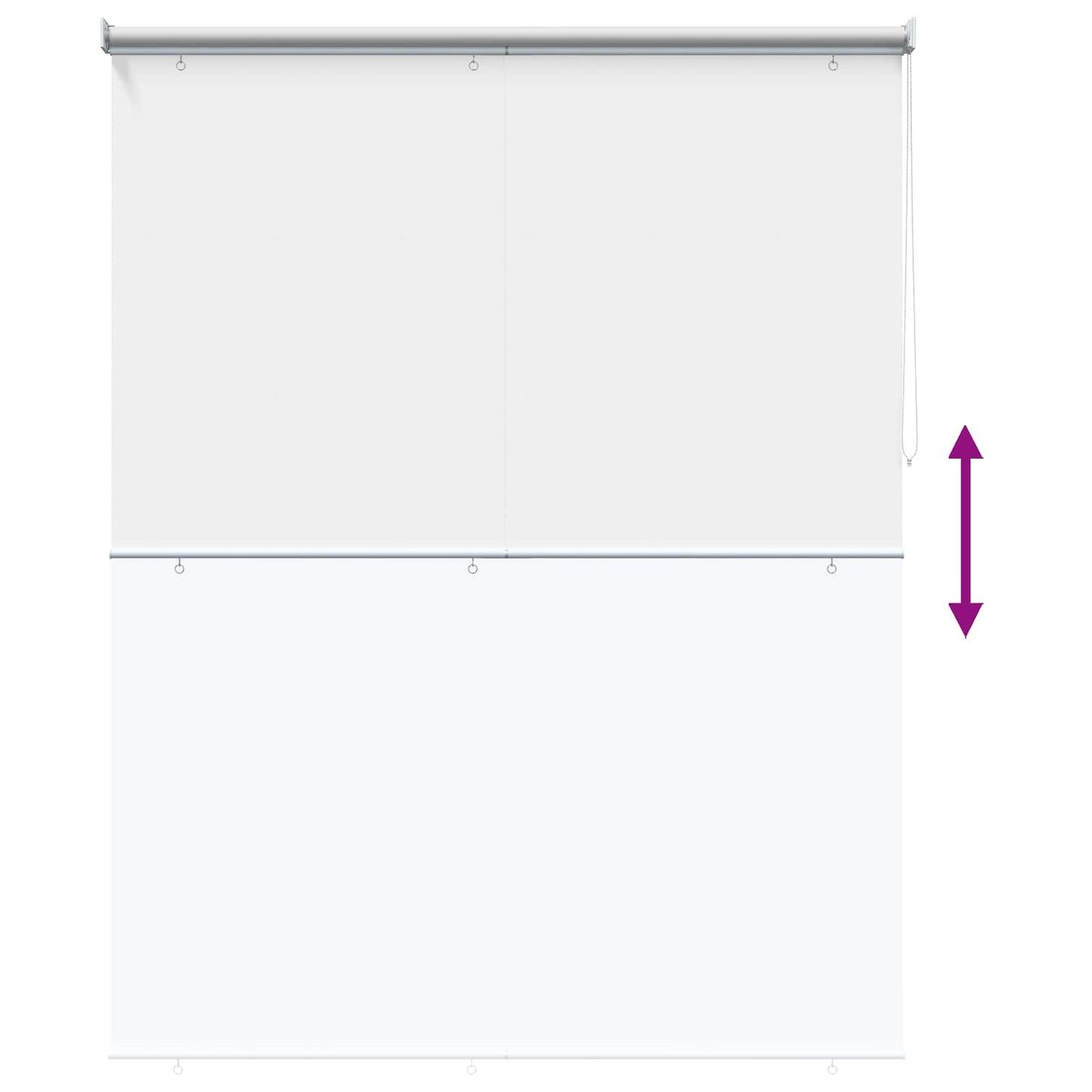 Outdoor Roller Blind UV Protection White 205 x 140 cm (W x H)