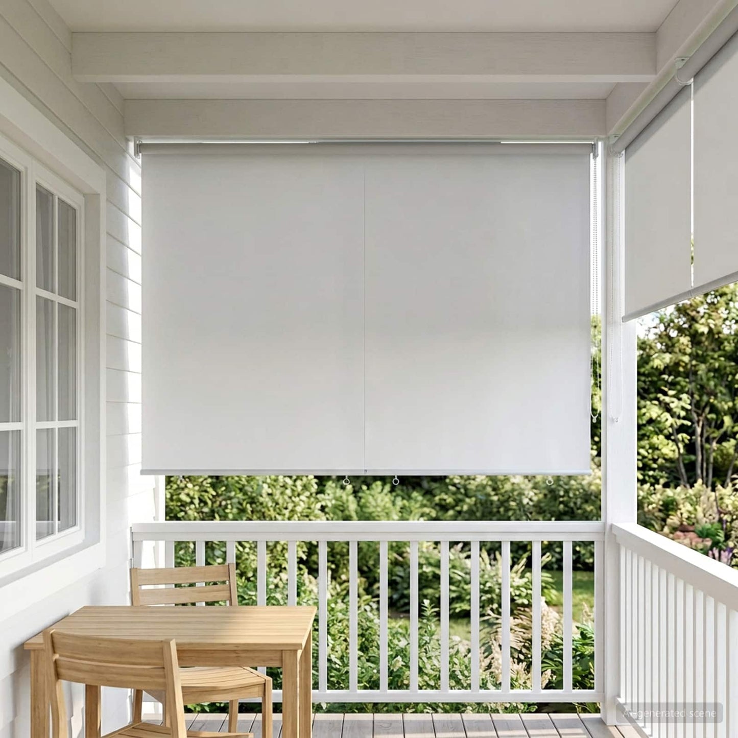 Outdoor Roller Blind UV Protection White 165 x 230 cm (W x H)
