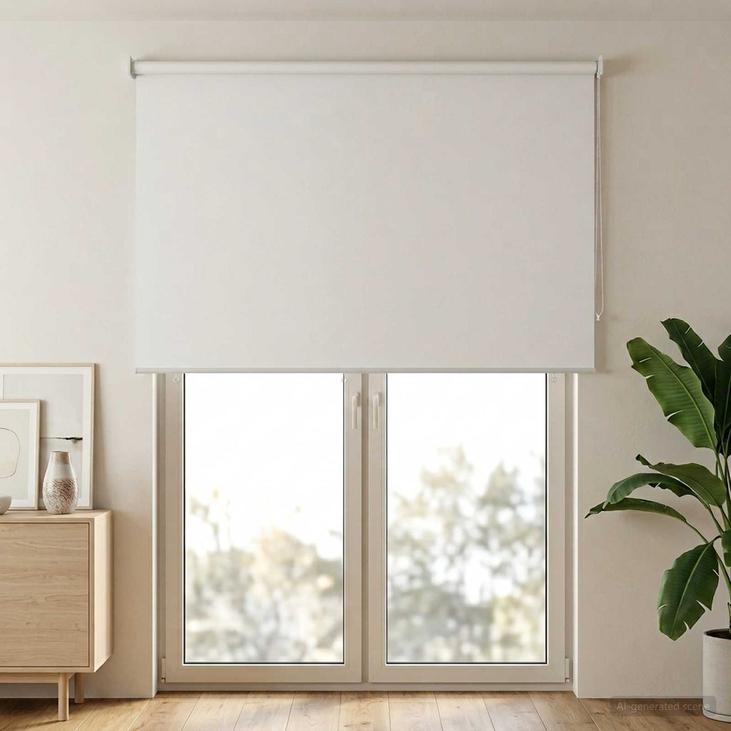 Outdoor Roller Blind UV Protection White 165 x 230 cm (W x H)