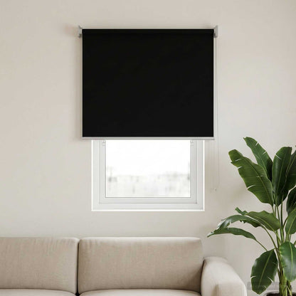 Outdoor Roller Blind UV Protection Black 85 x 140 cm (W x H)