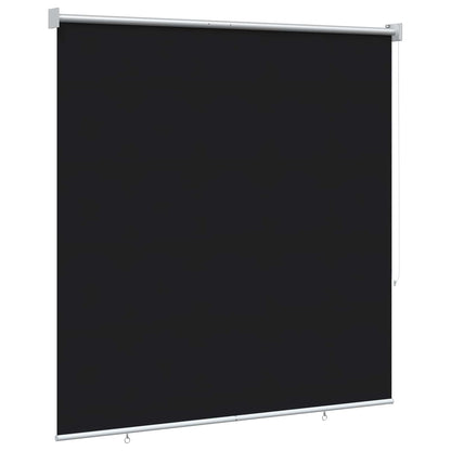 Outdoor Roller Blind UV Protection Black 145 x 140 cm (W x H)
