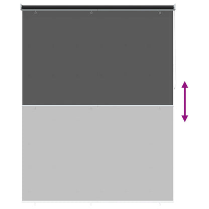 Outdoor Roller Blind UV Protection Black 165 x 140 cm (W x H)