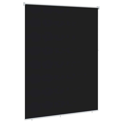 Outdoor Roller Blind UV Protection Black 185 x 140 cm (W x H)