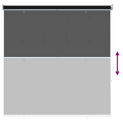 Outdoor Roller Blind UV Protection Black 125 x 230 cm (W x H)