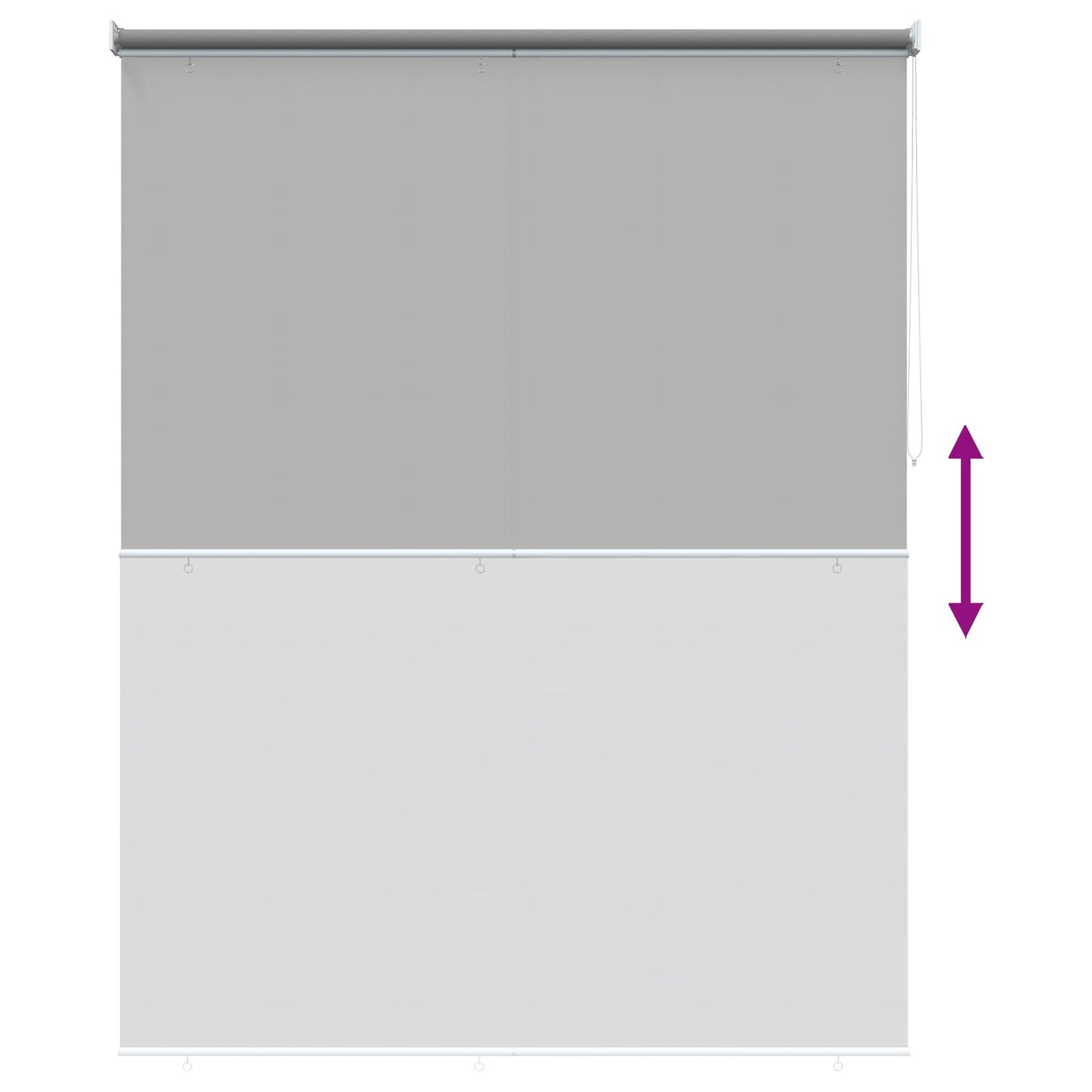 Outdoor Roller Blind UV Protection Light Grey Polyester